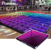 Plancher de danse LED RGB 3D magnétique sans fil/infinité pour DJ, fêtes et mariages