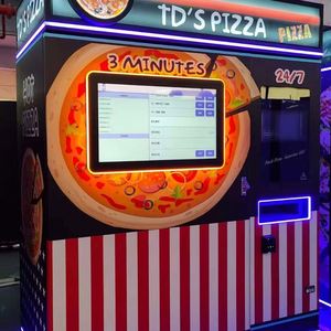 Distributeur automatique de pizzas Iplaysmart à écran tactile intelligent, paiement entièrement automatique par pièces et sans numéraire pour restaurants et centres commerciaux - Product Image 1