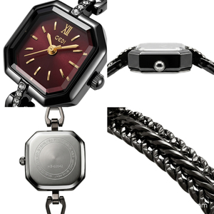 Nuevo Reloj de Mujer con Esfera Octogonal, Correa de Acero Trenzado y Movimiento de Cuarzo Resistente al Agua - Product Image 5