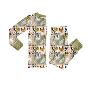 Précommande en gros tout-petits garçons automne décontracté mode vêtements à manches longues à capuche haut tenue chasse saison Bottomland Camouflage - Product Image 3