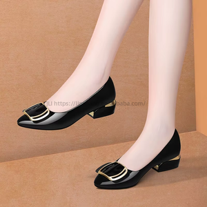 On Elegant Pump Shoes Ladies PU Leather Comfortable <b>Flat</b> Loafers Women Causal Work Shoe - Product Image 1