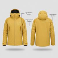 Veste de randonnée imperméable à capuche pour homme avec logo personnalisé, 20000 mm, 3 couches, coupe-vent, respirante, coque extérieure, fabrication OEM, échantillonnage rapide