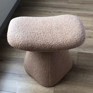 Otomana Moderna de <span class=keywords><strong>Media</strong></span> Luna <span class=keywords><strong>para</strong></span> Sala de Estar, Taburete Verde, Otomana Cómoda de Terciopelo Tejido, Otomana de Cuero con Mechones - Product Image 6