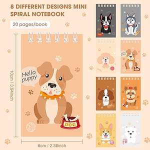 Mini cahiers <span class=keywords><strong>chien</strong></span> thème fête faveur chiot Animal bloc-notes spirale poche cahiers anniversaire enseignant salle de classe récompenses fournitures - Product Image 3