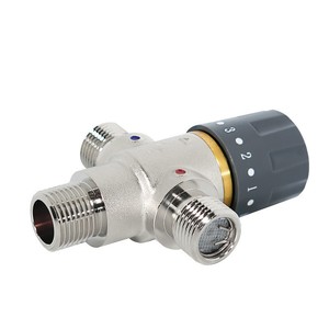 <b>Thermostatic</b> Mixing Valve Brass Wall Mount 1.6 Bar Ceramic Core 5 Lpm Water Temperature <b>Control</b> Faucet - Product Image 2
