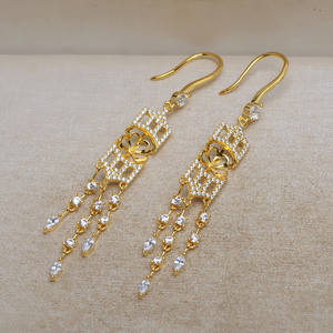 Boucles d'oreilles à pampilles en argent S925 Wenchi, 8-13 perles, accessoires de bijoux DIY pour femme, support vide personnalisable, modèle 16114, fabriqué en Chine - Product Image 2