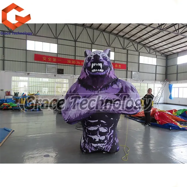 High Quality Inflatable Wolf Model Custom Inflatable Animal Cartoon Wolf for Festival