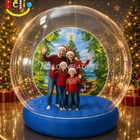 Globe de neige gonflable géant de taille humaine, dôme transparent pour cabine photo de Noël