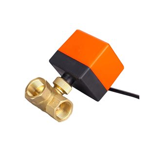 1/2 "ba cách L loại cơ giới bóng van 220V 12V 24V <span class=keywords><strong>3</strong></span>-wire 2 điều khiển Brass van bi điện - Product Image 2