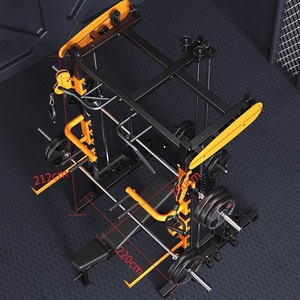 Máquina Smith multifuncional de acero para gimnasio en casa, equipo para entrenamiento de fuerza, soporte para sentadillas, press de banca con barra. - Product Image 2
