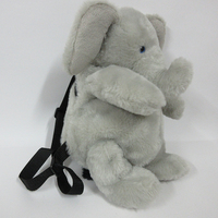Sac à dos en peluche en forme d'éléphant pour femme, sac à dos rembourré
