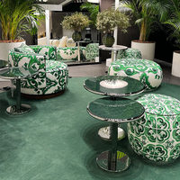 Fauteuil en tissu Verde Maiolica fait à la main loisirs de luxe modernes pour salon maison Villa chambre appartement élégance intemporelle
