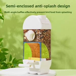 Nouveau mangeoire à perroquet en plastique Transparent à motif solide avec fixation à vis pour accrocher perruche inséparable alimentation fournitures pour oiseaux - Product Image 2