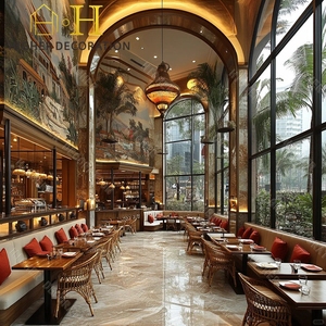 Muebles <span class=keywords><strong>de</strong></span> restaurante <span class=keywords><strong>de</strong></span> lujo, juego <span class=keywords><strong>de</strong></span> sofás, mesa <span class=keywords><strong>de</strong></span> comedor <span class=keywords><strong>de</strong></span> mármol negro y sillas, asientos <span class=keywords><strong>de</strong></span> cabina para Club Cafe Bar - Product Image 3