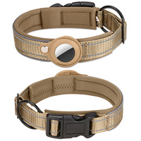 Collier Réfléchissant en Nylon Réglable pour Chien avec Support AirTag, Rembourré et Doux, Étui GPS pour Airtag – Vente Chaude en Gros