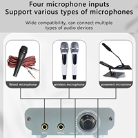 GAX-ZX01 Portable Anti-Hurlement Rétroaction Suppresseur Filaire/Sans Fil Microphone Haut-Parleur Fréquence Shifter Quatre Entrées Sortie Unique