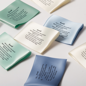 Nước Bằng Chứng Quần Áo Nhãn Tùy Chỉnh Chất Lượng Cao Quần Áo May Mặc Áo Sơ Mi Thẻ Cho Cổ Vải Dệt Nhãn Quần Áo Logo Thương Hiệu Nhãn - Product Image 5