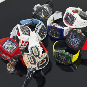 High Quality RM Hip-Hop Titanium Skeleton Tourbillon Sports Dive Watch Rubber Band Alarm Power Reserve <b>Automatic</b> Winding - Product Image 1
