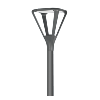 Lampe de jardin LED extérieure, lumière de cour, lumière de rue, 30W AC85-265V, lumière élégante moderne, noire, 6000K, PC aluminium, IP65, 440X440X550MM