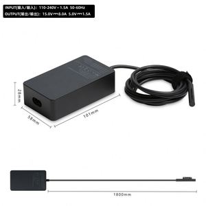 หัวชาร์จแล็ปท็อปหัวปลั๊ก UK/US/EU 127W 15V อะแดปเตอร์สำหรับ <span class=keywords><strong>Microsoft</strong></span> <span class=keywords><strong>Surface</strong></span> <span class=keywords><strong>Pro</strong></span> 3 4 <span class=keywords><strong>5</strong></span> i5 <span class=keywords><strong>i7</strong></span> - Product Image 6