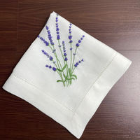 Serviettes en tissu carrées brodées personnalisées pour mariage, 100% coton, écologiques, modernes, pour restaurant, ourlet festonné, monogramme, Inde, haute qualité