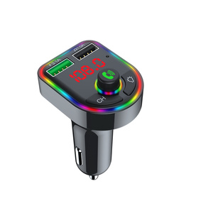 F6 Car <strong>Bluetooth</strong> MP3 Player BT5.0 FM <strong>Transmitter</strong> and Receiver 12-24V Mobile Phone Charger Suitable for FM Car Audio System - Product Image 1