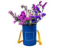 Boîtes rigides magnétiques personnalisées avec logo pour crèmes, boîtes à cils avec couvercle et base avec fenêtre pour produits de soin dorés, boîte cylindrique en papier pour fleurs