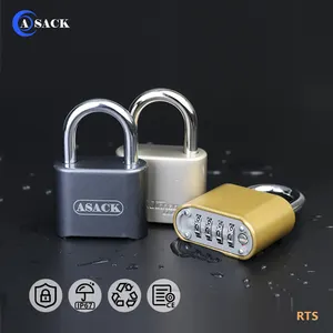 Asack HD02最佳铁锌合金数字统一顶级安全组合挂锁密码拨号数字防锈垫锁散装