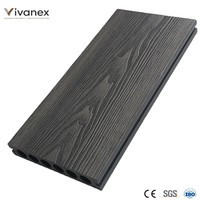 Tablas de Madera Compuesta para Terraza Exterior WPC Gris Oscuro, Pisos de Madera Compuesta para Patio, Terraza y Jardín