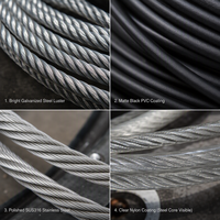 Câble en acier pour grue offshore 6*36WS IWRC galvanisé, câble robuste pour opérations de levage maritimes