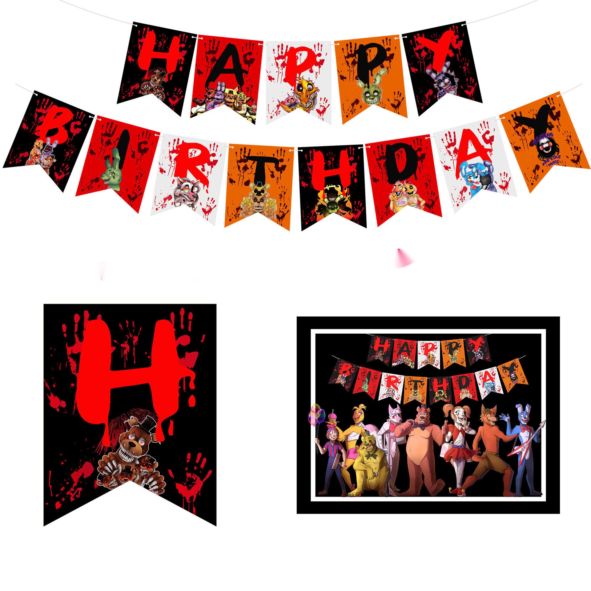 freddy-fazbear-party-banner-high-quality-fun-decoration for Free Printable Five Nights At Freddy S Birthday Banner Freddy Fazbear Party Banner - High Quality & Fun Decoration for Free Printable Five Nights At Freddy S Birthday Banner