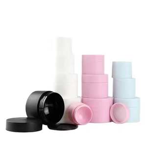 En stock 5g 10g 20g 30g 50g 100g Pot en plastique rond rose bleu noir blanc pour crème pour le visage et lotion - Product Image 2