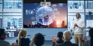 Projecteur multifonctionnel 4K LEF9106 avec 4500 lumens, récupération rapide, télécommande RS232, portable pour le bureau - Product Image 4