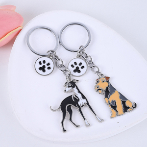 Llavero Personalizable de San Bernardo Yorkshire, Colgante en Forma de Corazón, Decoración para Bolsa con Huella de Pata, Lindo Llavero Metálico para Mascotas - Product Image 6