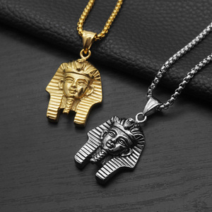 Kalung liontin firaun Mesir antik untuk pria, perhiasan rantai Sweater gaya modis perhiasan Keagamaan - Product Image 1