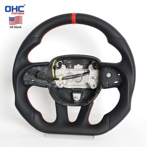 Volante de Cuero <span class=keywords><strong>en</strong></span> EXISTENCIA <span class=keywords><strong>en</strong></span> EE. UU. para Dodge Challenger Charger/<span class=keywords><strong>Durango</strong></span>/Jeep Grand Cherokee Hellcat 2015-2023 con Calefacción Opcional - Product Image 1