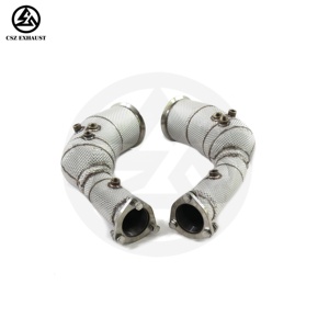 Csz điều chỉnh cho AUDI RS6 rs7 C8 dòng chảy cao catted downpipes 100/200/300 tế bào với lá chắn nhiệt - Product Image 6