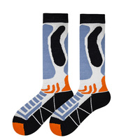 Chaussettes de ski en laine mérinos, épaisses, thermiques, pour l'hiver, à hauteur du genou, design personnalisé, vente en gros