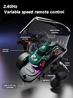 Coche de Carreras a Control Remoto EPT Escala 1:64, Eléctrico, con Luces LED de Colores, Mini Auto de Escritorio 4WD