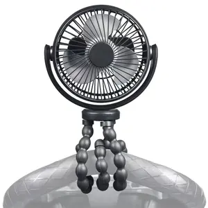 Tragbarer Mini Smart Flexible Fan Wiederauf ladbarer USB Octopus Stativ Clip Fan Singing Kinderwagen Fan