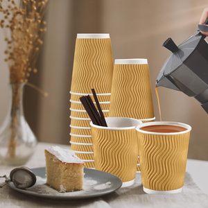 Gobelets à café en papier à double paroi isolés, écologiques, imperméables, avec logo personnalisé, 8 oz/12 oz/16 oz/20 oz, pour boissons chaudes, avec couvercle - Product Image 4