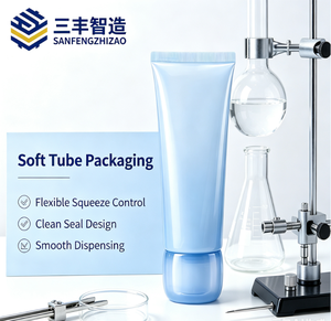 Tube souple en LDPE bleu clair avec bouchon à vis pour huiles essentielles et cosmétiques - Product Image 5