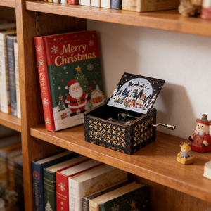 Yiyu Bestseller Carillon in Legno a Manovella, Stile Americano, con Incisione e Decorazioni Natalizie, <span class=keywords><strong>Musica</strong></span> Personalizzata 30s - Product Image 4