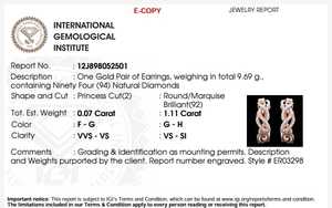 Boucles d'oreilles en or fin et diamants pour femmes, bijoux élégants et luxueux, collection de créateurs stylée - Product Image 6