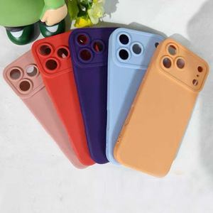 Funda de teléfono de silicona a prueba de golpes de color puro a bajo precio para <span class=keywords><strong>iPhone</strong></span> 17 16 15 14 13 12 - Product Image 6