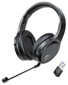 Audífonos Inalámbricos 2.4G <span class=keywords><strong>con</strong></span> Dongle USB, Auriculares <span class=keywords><strong>con</strong></span> Cancelación de Ruido y Micrófono Desmontable <span class=keywords><strong>para</strong></span> <span class=keywords><strong>PC</strong></span>, Oficina y Uso en Línea - Product Image 2