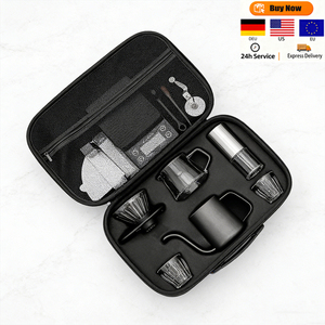 Set da viaggio <span class=keywords><strong>per</strong></span> caffè arabo classico e resistente da 9-12 pezzi personalizzabile, con macinacaffè manuale in metallo <span class=keywords><strong>per</strong></span> versamento a mano - Product Image 1