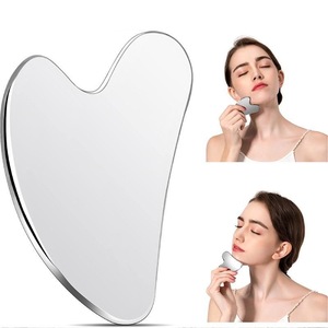 กัวซาบอร์ดสแตนเลสรูปหัวใจมีดนวดหน้าเครื่องมือเสริมความงามสำหรับตา - Product Image 1