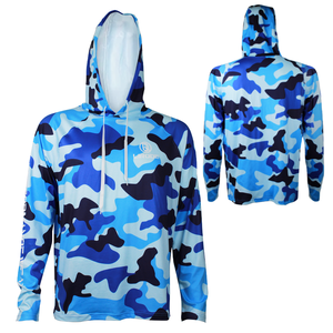 Sudadera con capucha de alta calidad de camuflaje negro al por mayor para camisas de pesca muestra gratuita disponible bajo MOQ proveedor de camisas de pesca - Product Image 5