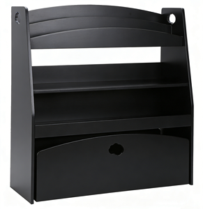 Étagère à livres pour enfants en bois personnalisable avec tiroir, <span class=keywords><strong>rangement</strong></span> multifonctionnel pour livres d'enfants pour la crèche et la maternelle - Product Image 2